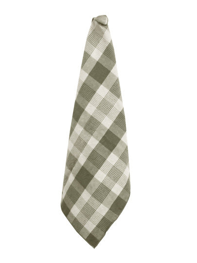 Torchon carreaux kaki