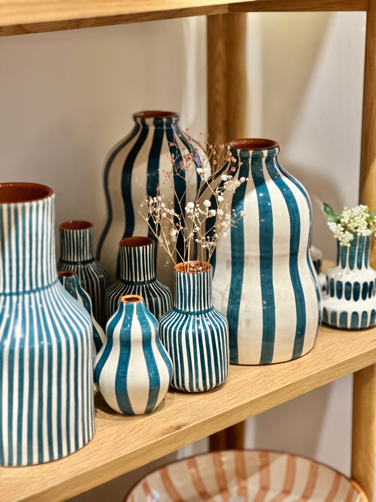 Vase carafe bleu S