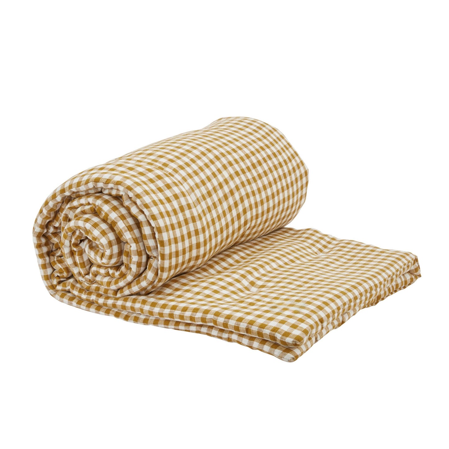 Edredon lin vichy curry