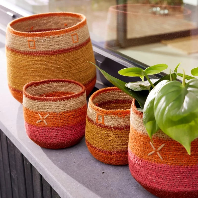Panier / cache pot S orange