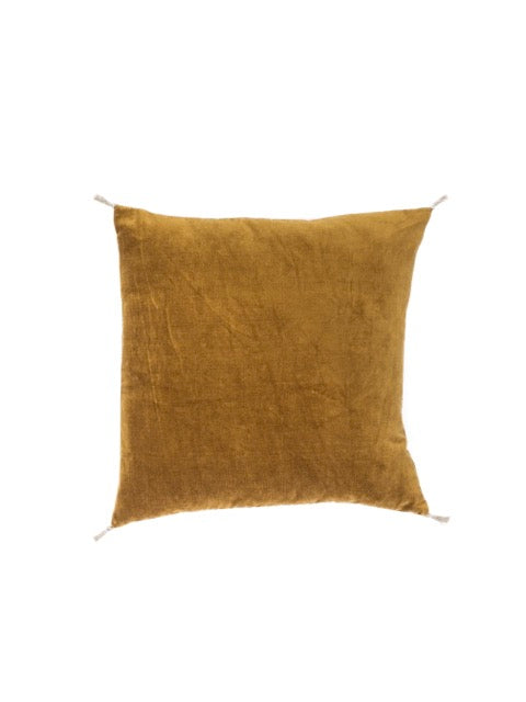 Coussin velours bronze