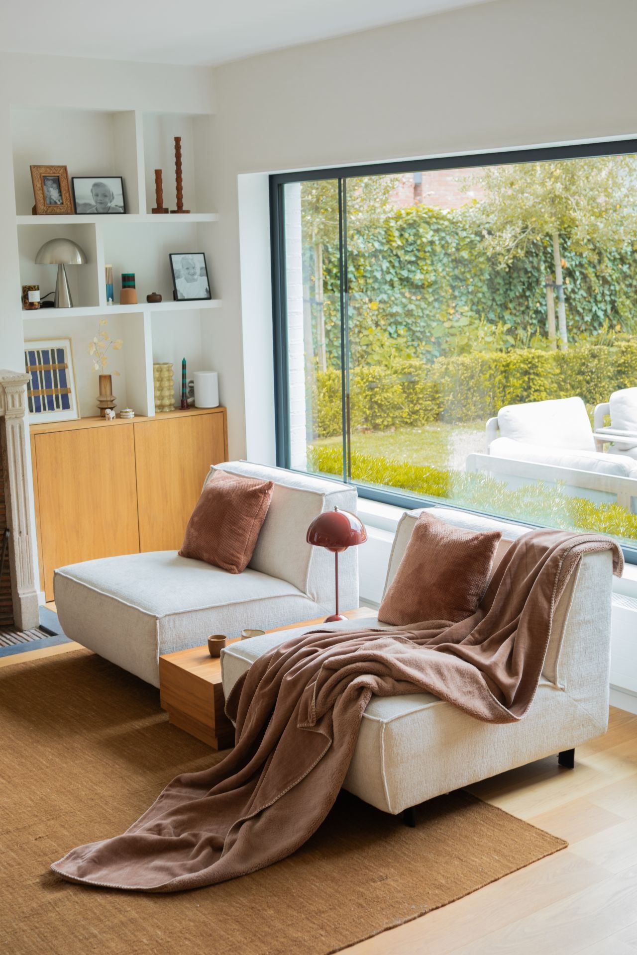 Plaid XL réversible moka