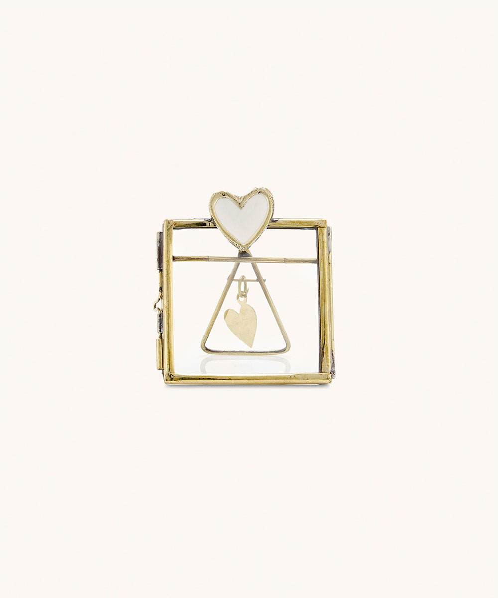 Cadre coeur blanc