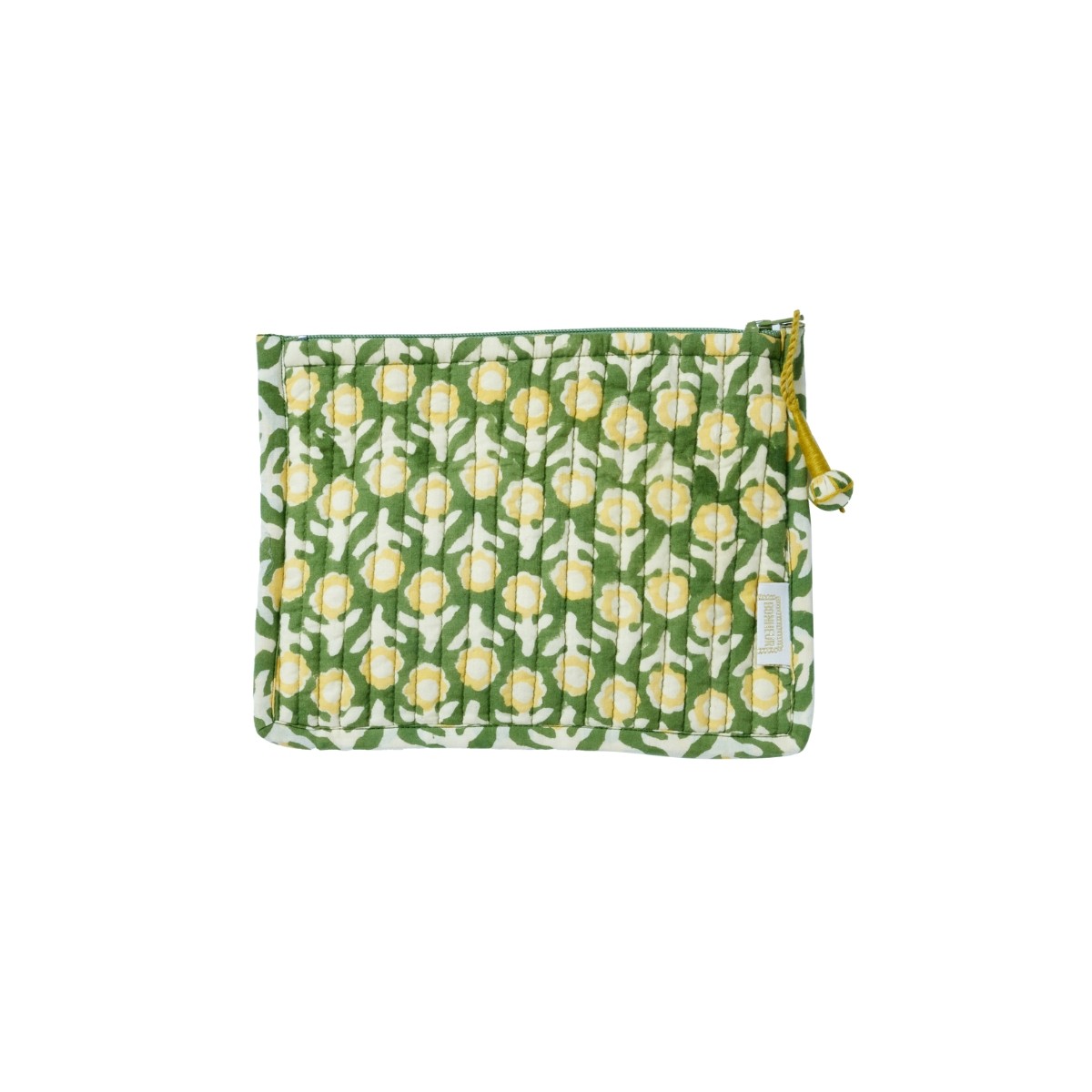 Pochette à fleurs vert