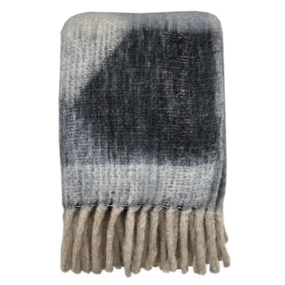 Plaid dégradé gris beige