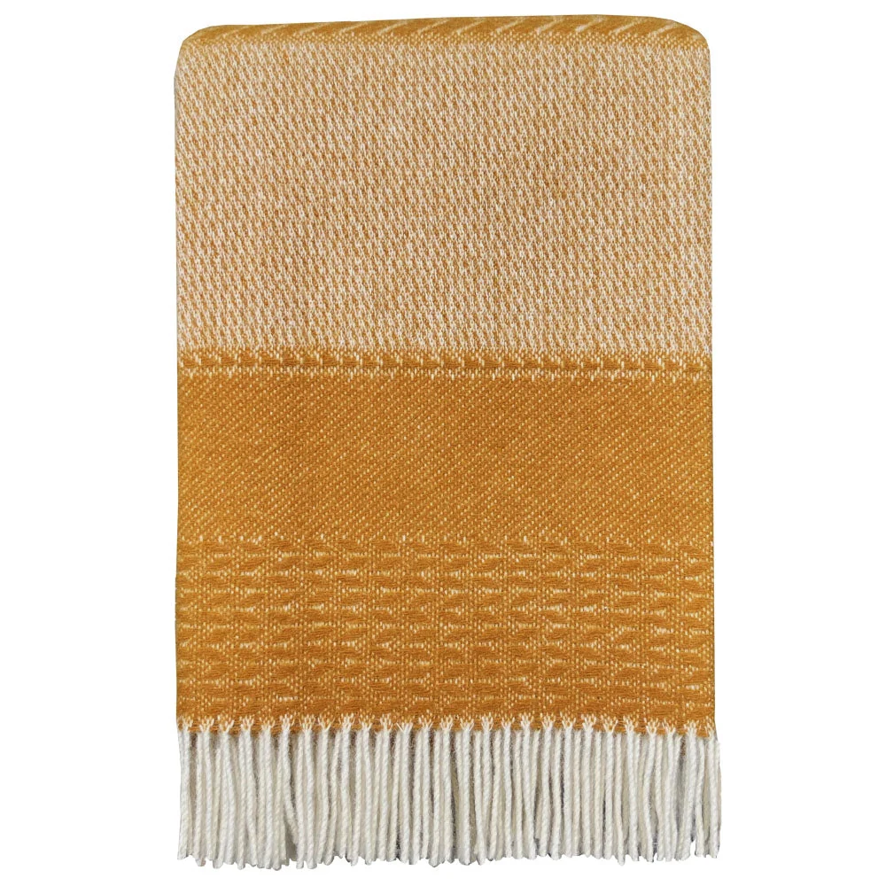 Plaid laine ocre