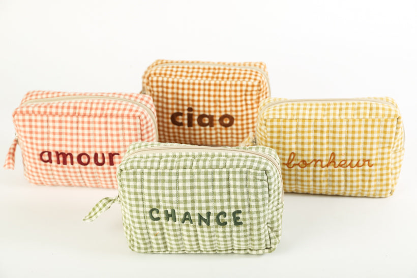 Trousse vichy plusieurs couleurs