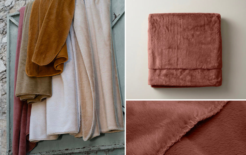 Plaid tout doux rusty