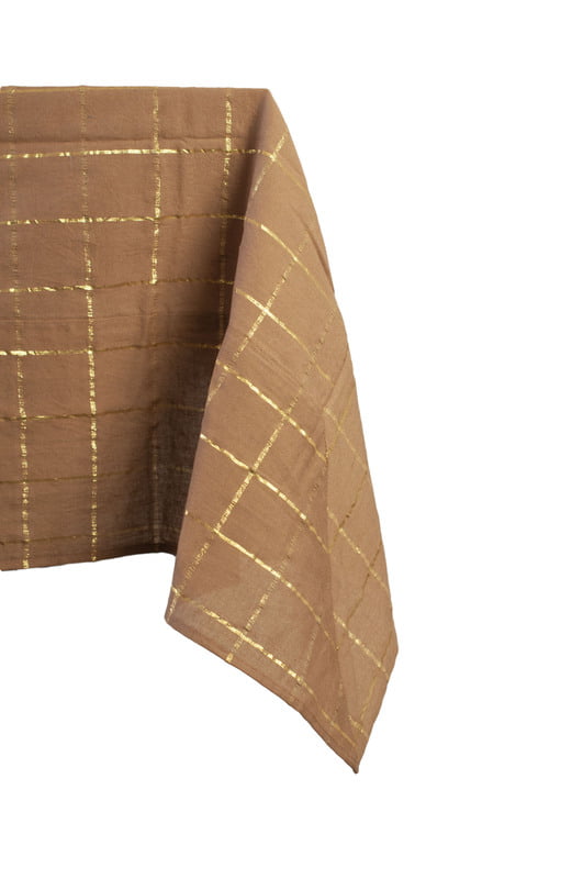 Nappe terre carreaux or
