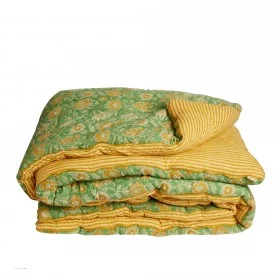 Edredon fleuri vert