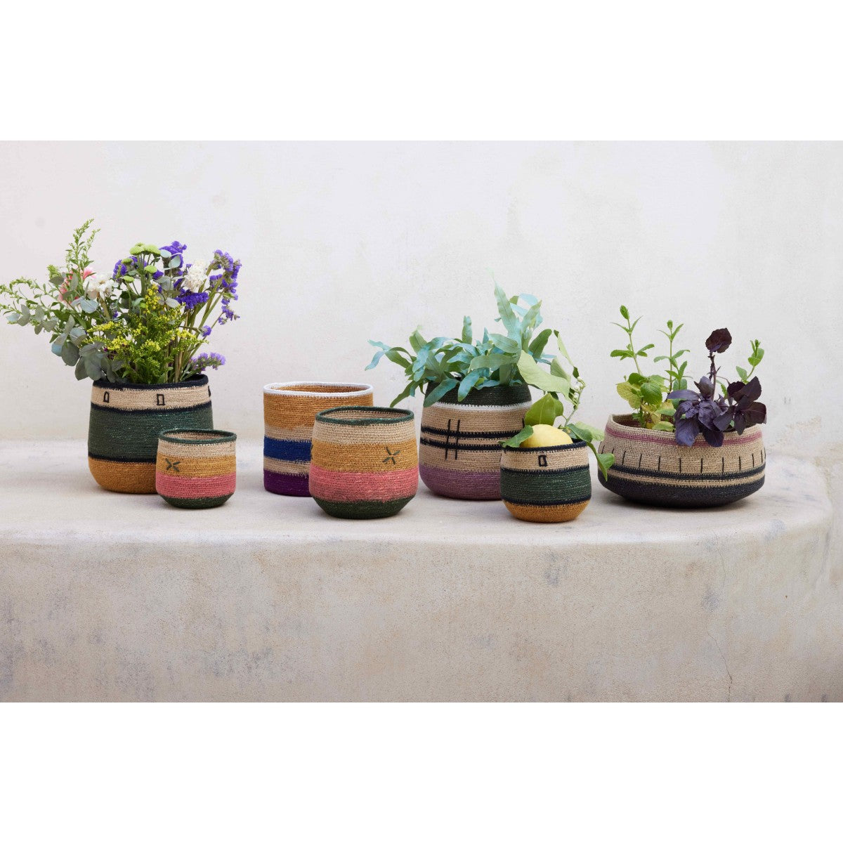 Panier / cache pot S corail