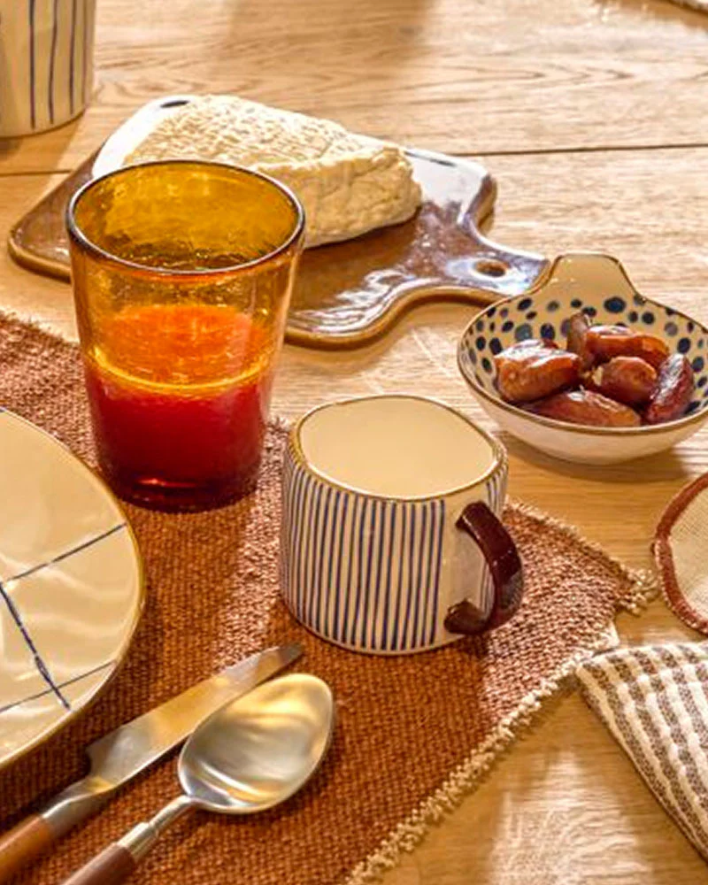 Mini tasse rayure bleu