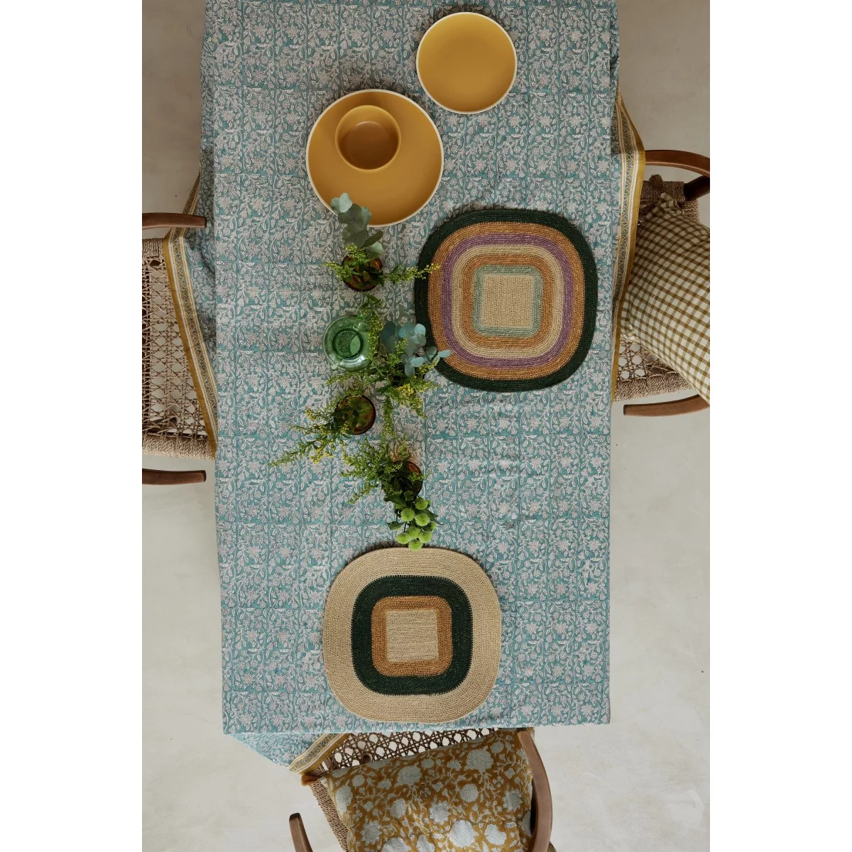 Set de Table vert / mauve