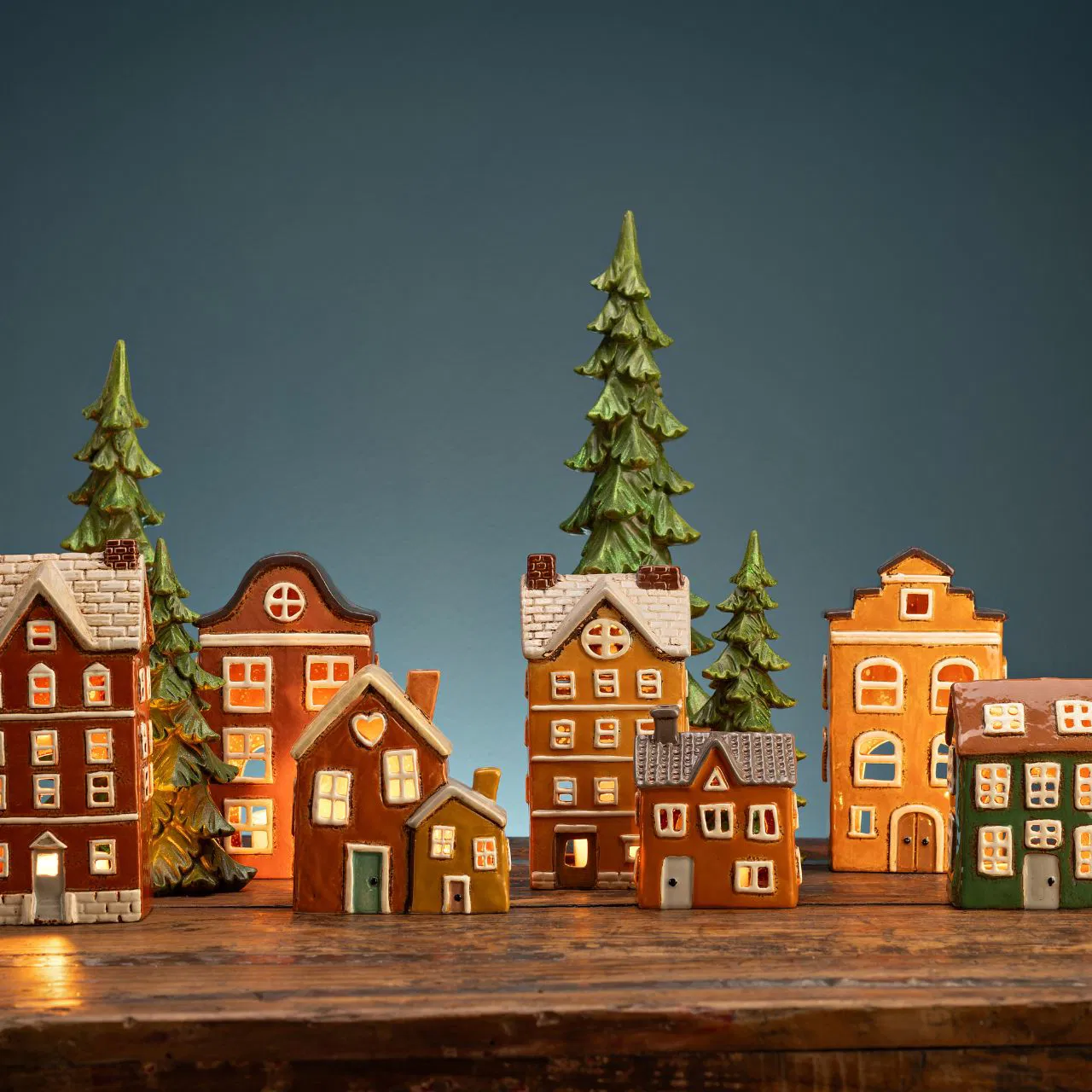 Maison photophore duo coeur