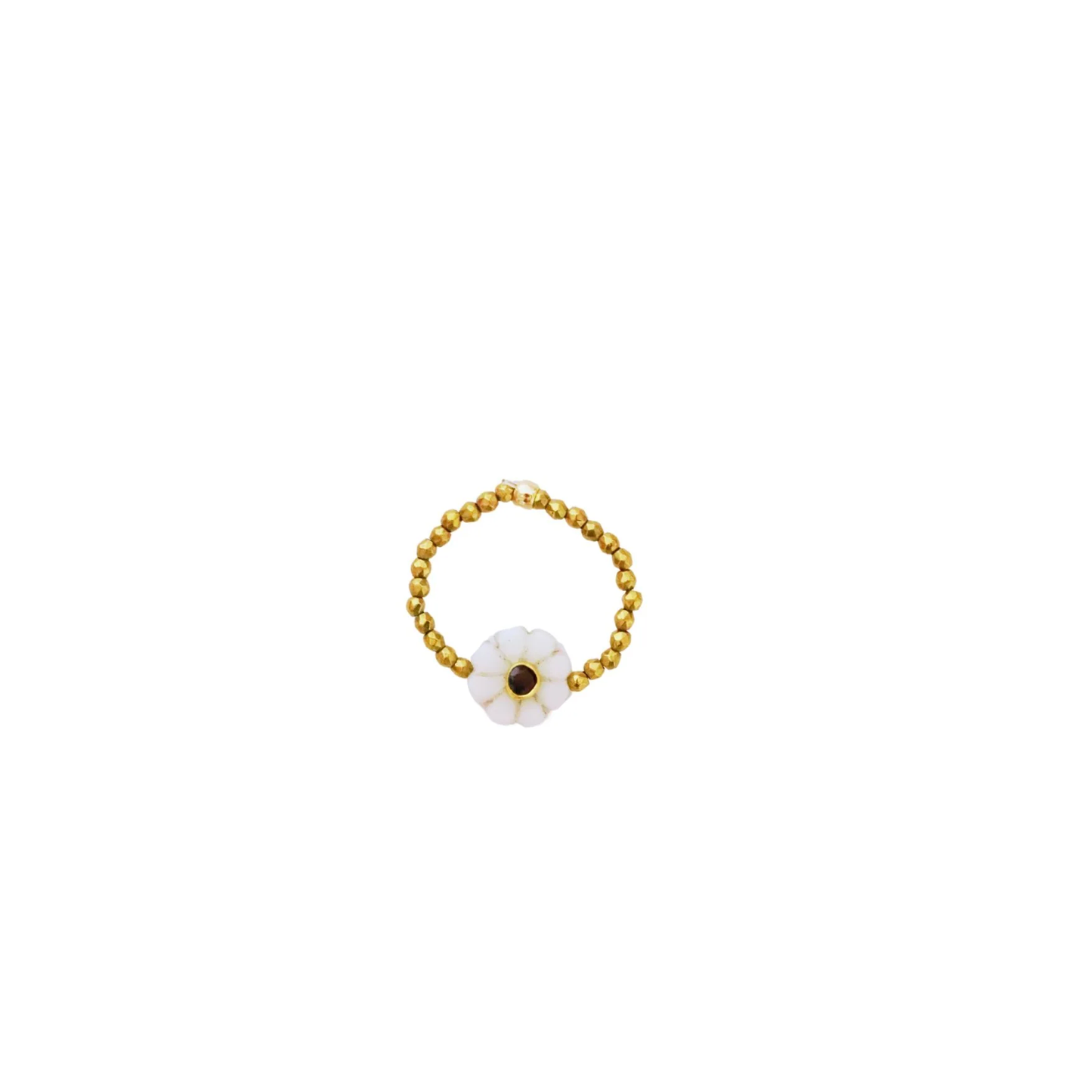 Bague fleur nacre