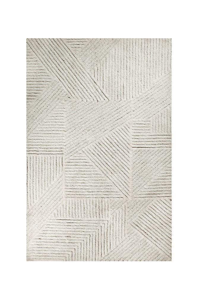 Tapis rayure 100 % laine - 170 x 240 cm