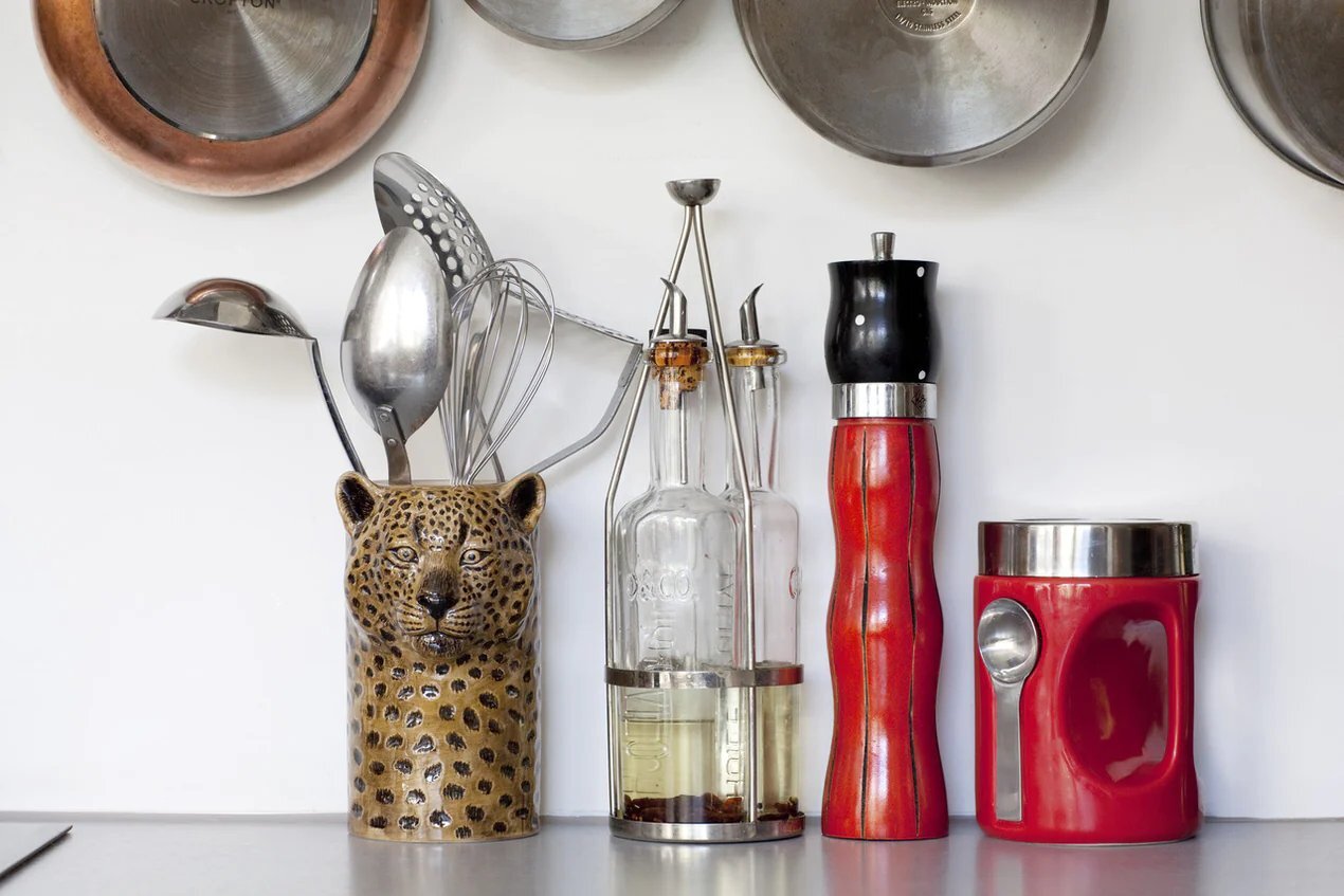 Pot à ustensiles léopard