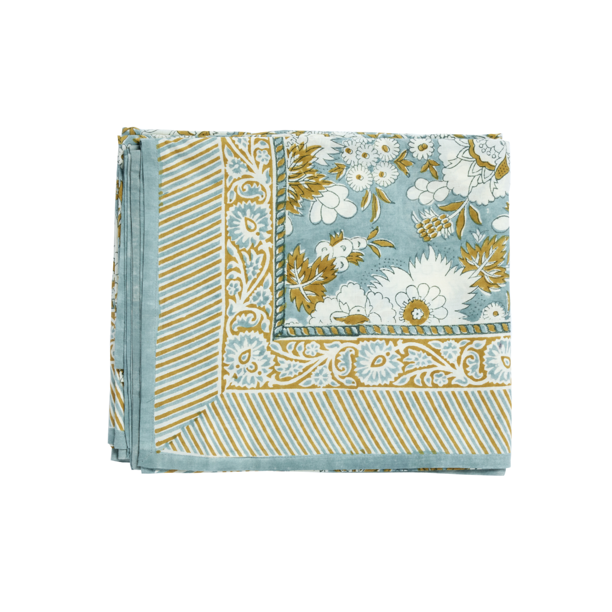 Nappe à fleurs bleu / plusieurs tailles