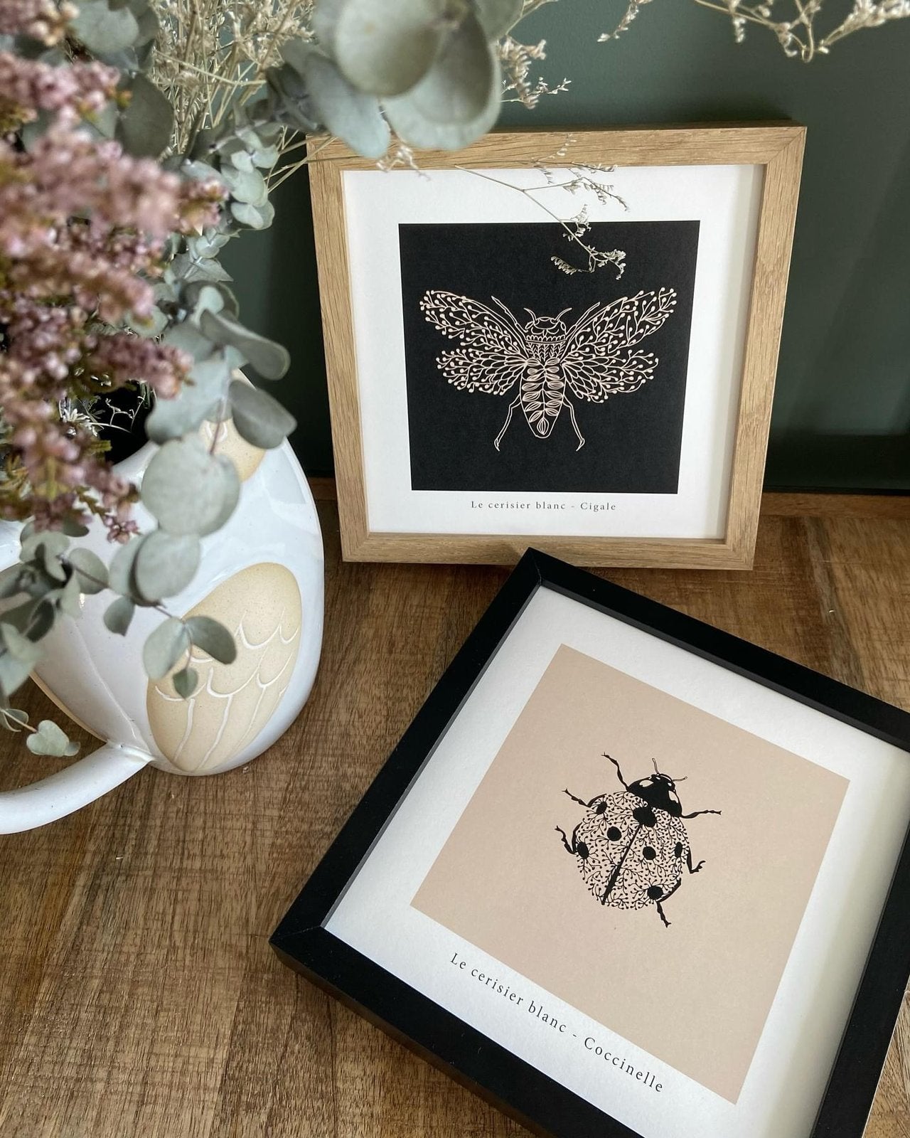 Cadre cigale coffret