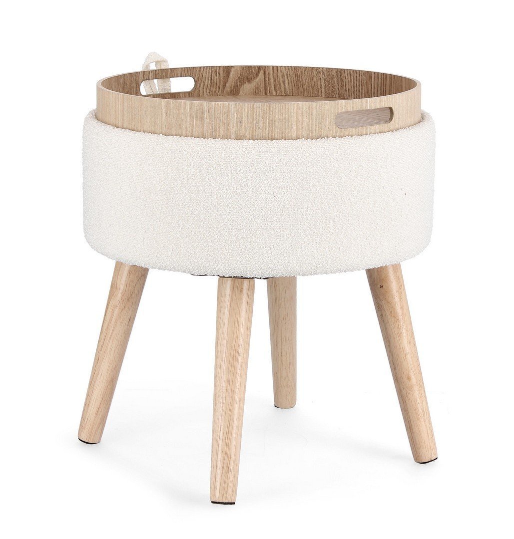 Tabouret réversible blanc