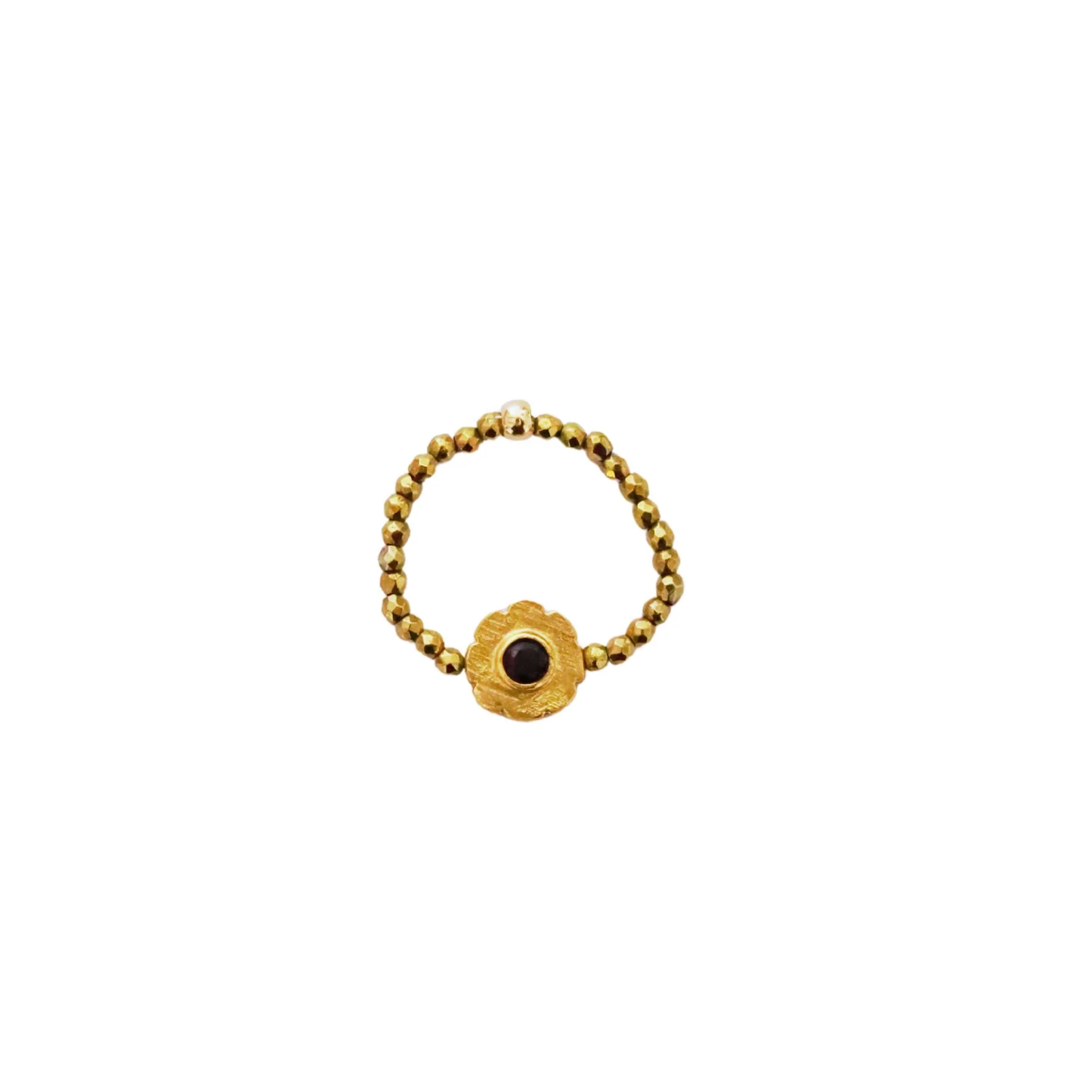 Bague fleur doré