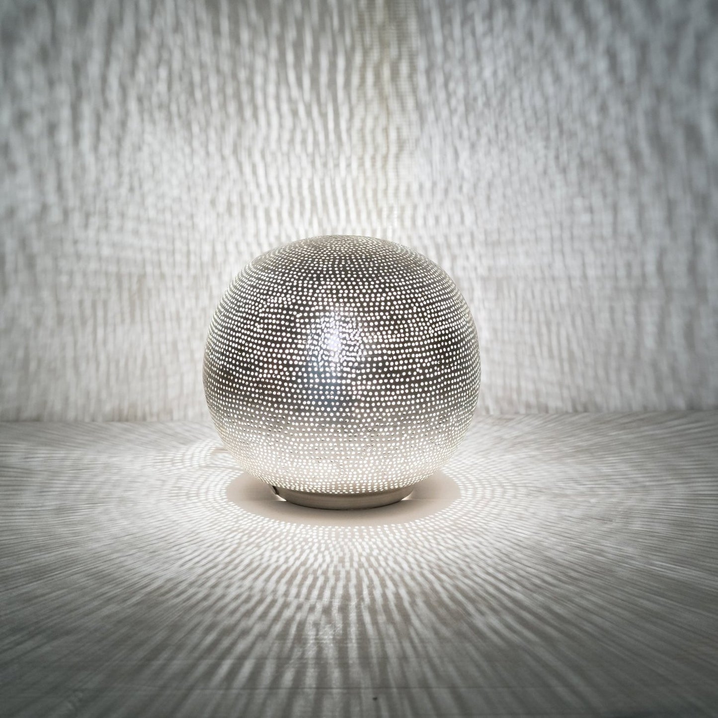 Lampe ronde argent taille M
