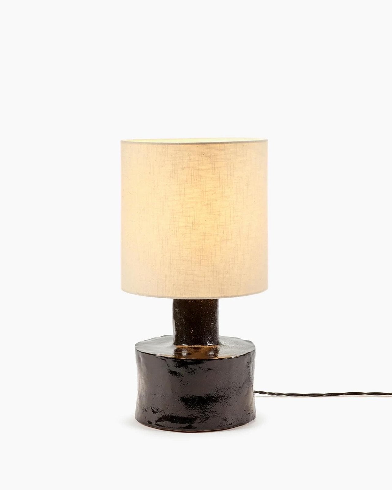 Lampe céramique noir