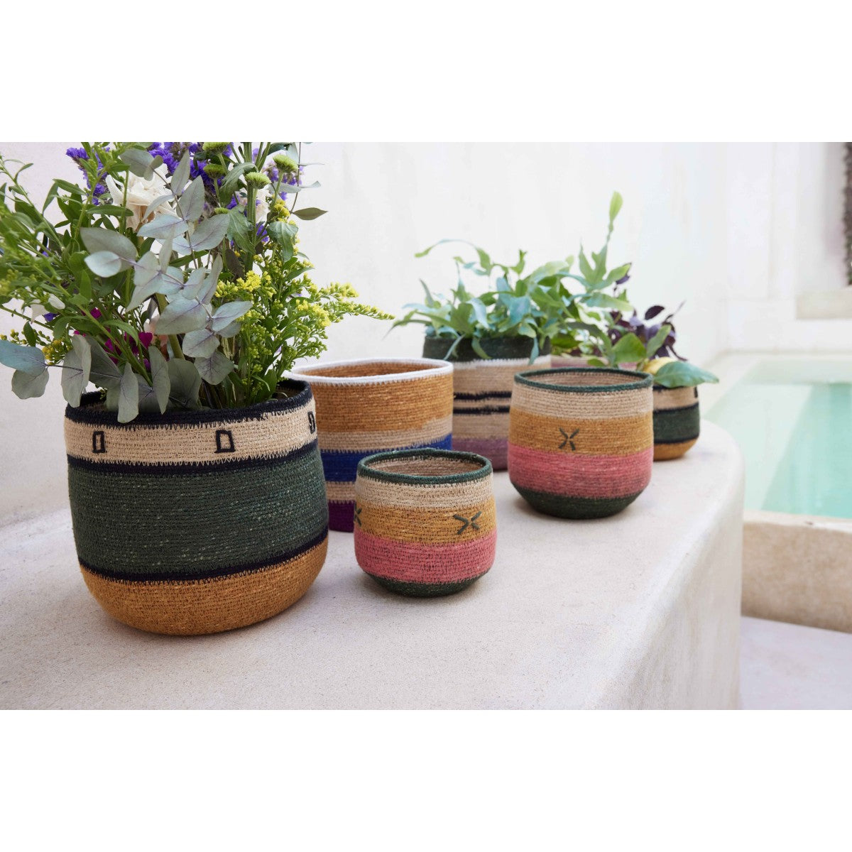 Panier / cache pot S corail
