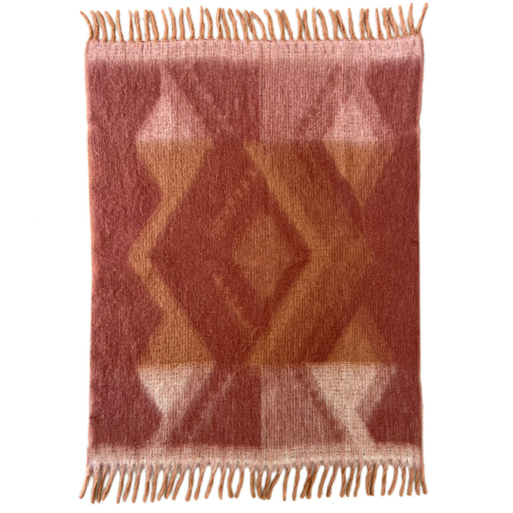Plaid dégradé rouille rose