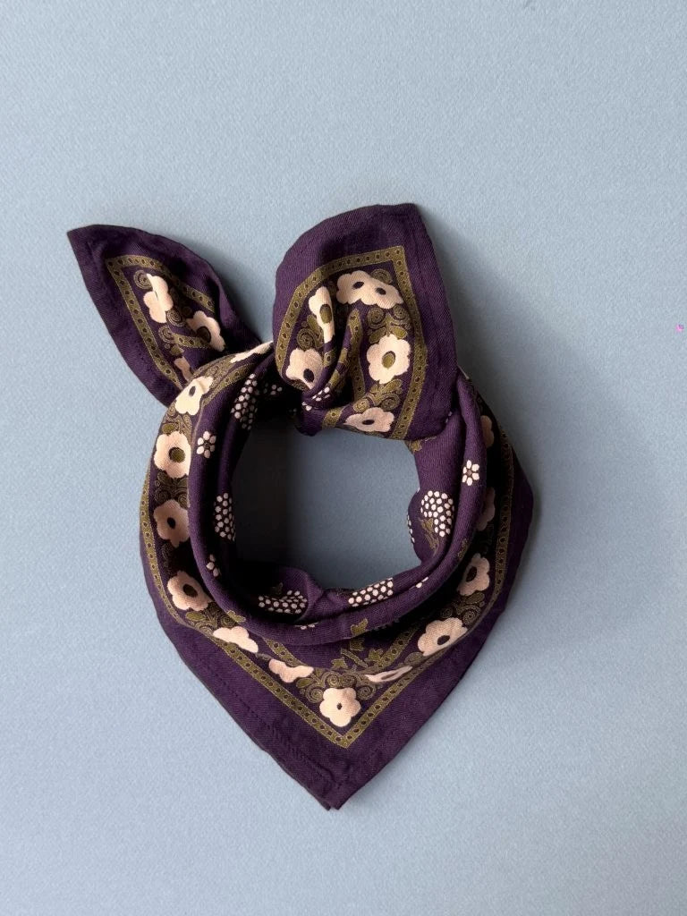 Foulard indien myrtille