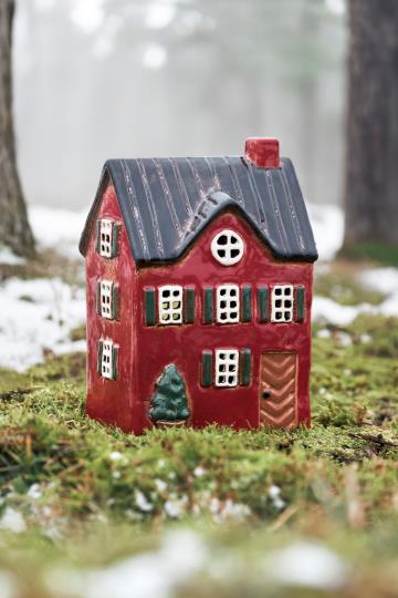Maison photophore sapin