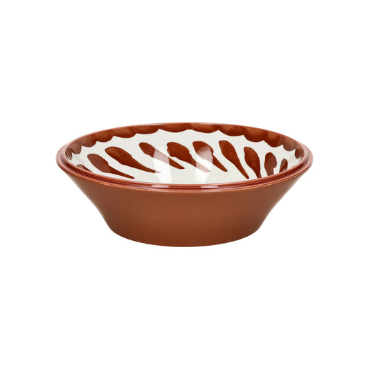 Plat peint marron