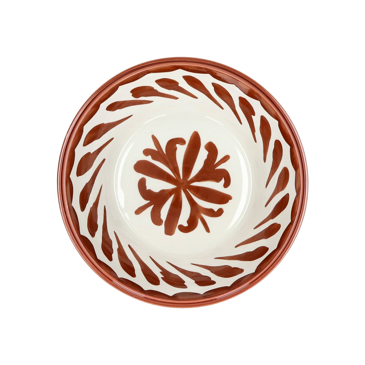 Plat peint marron