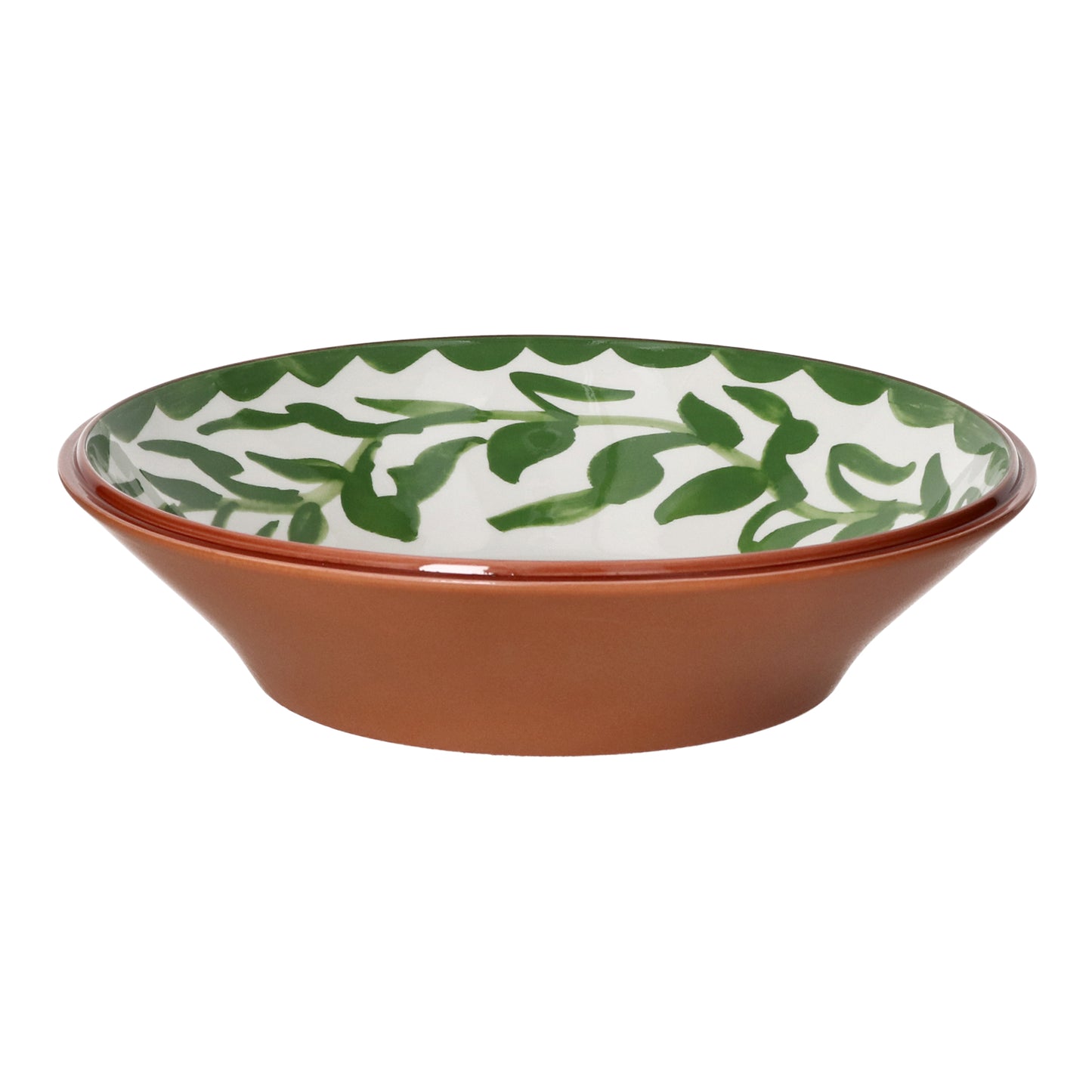 Plat peint vert