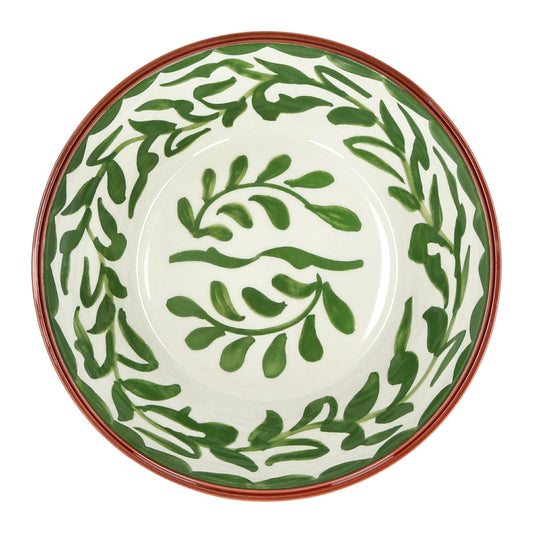 Plat peint vert