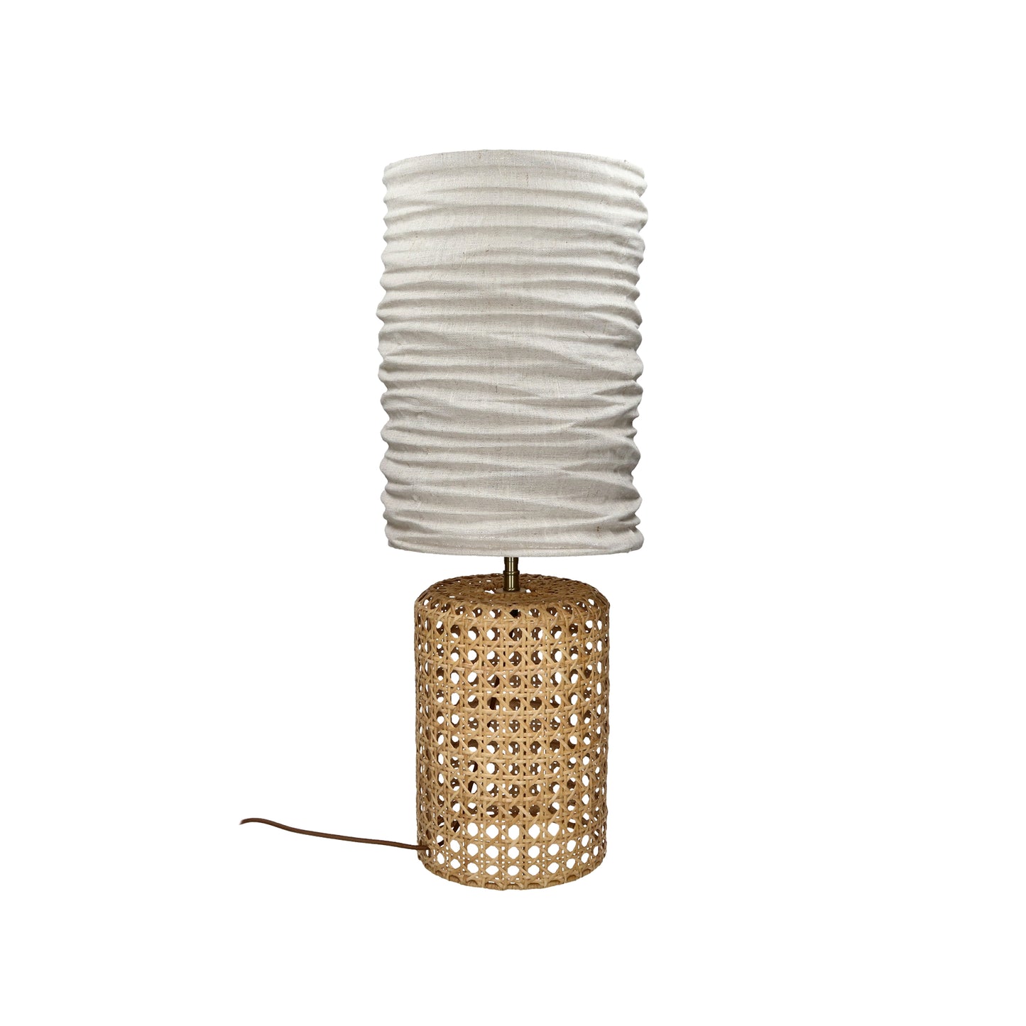 Lampe canage rotin