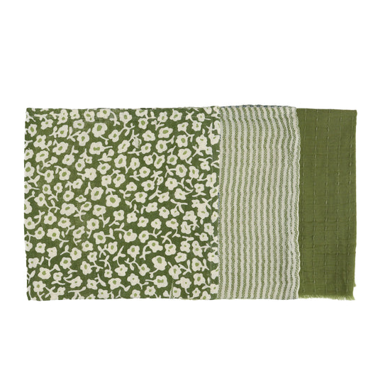Lot de 3 serviettes vert