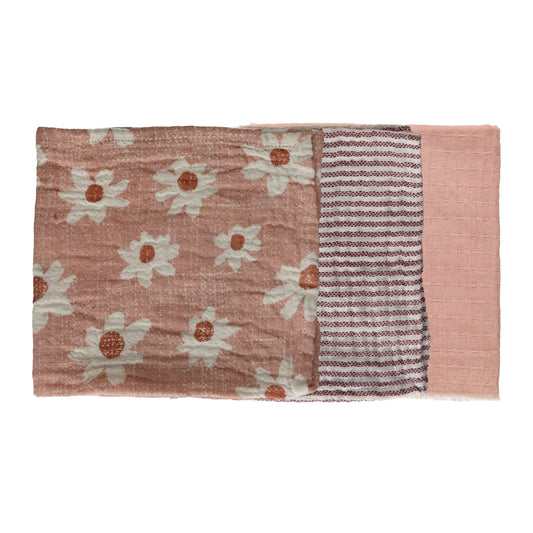 Lot de 3 serviettes rose
