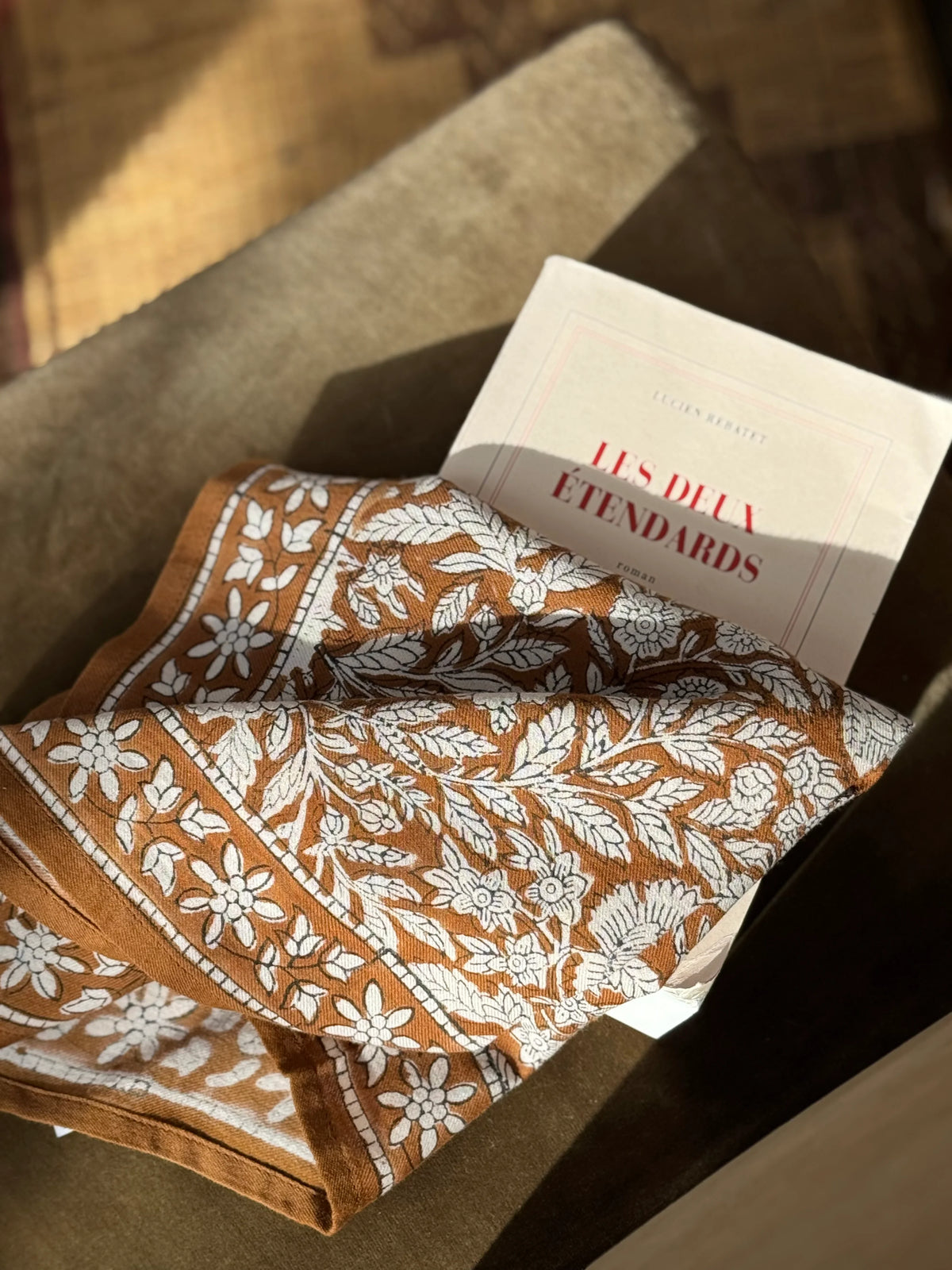 Foulard indien camel