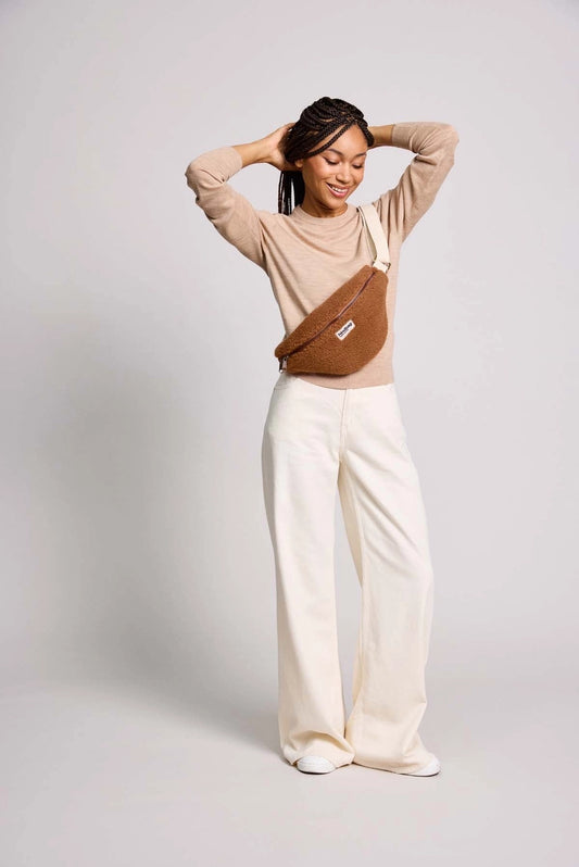 Sac banane teddy marron