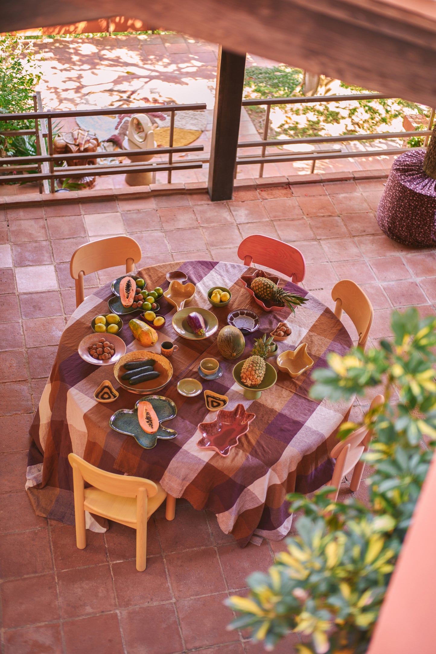 Nappe en lin carreaux