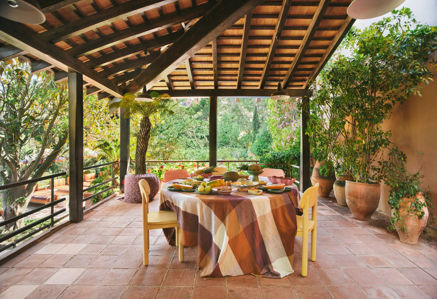 Nappe en lin carreaux