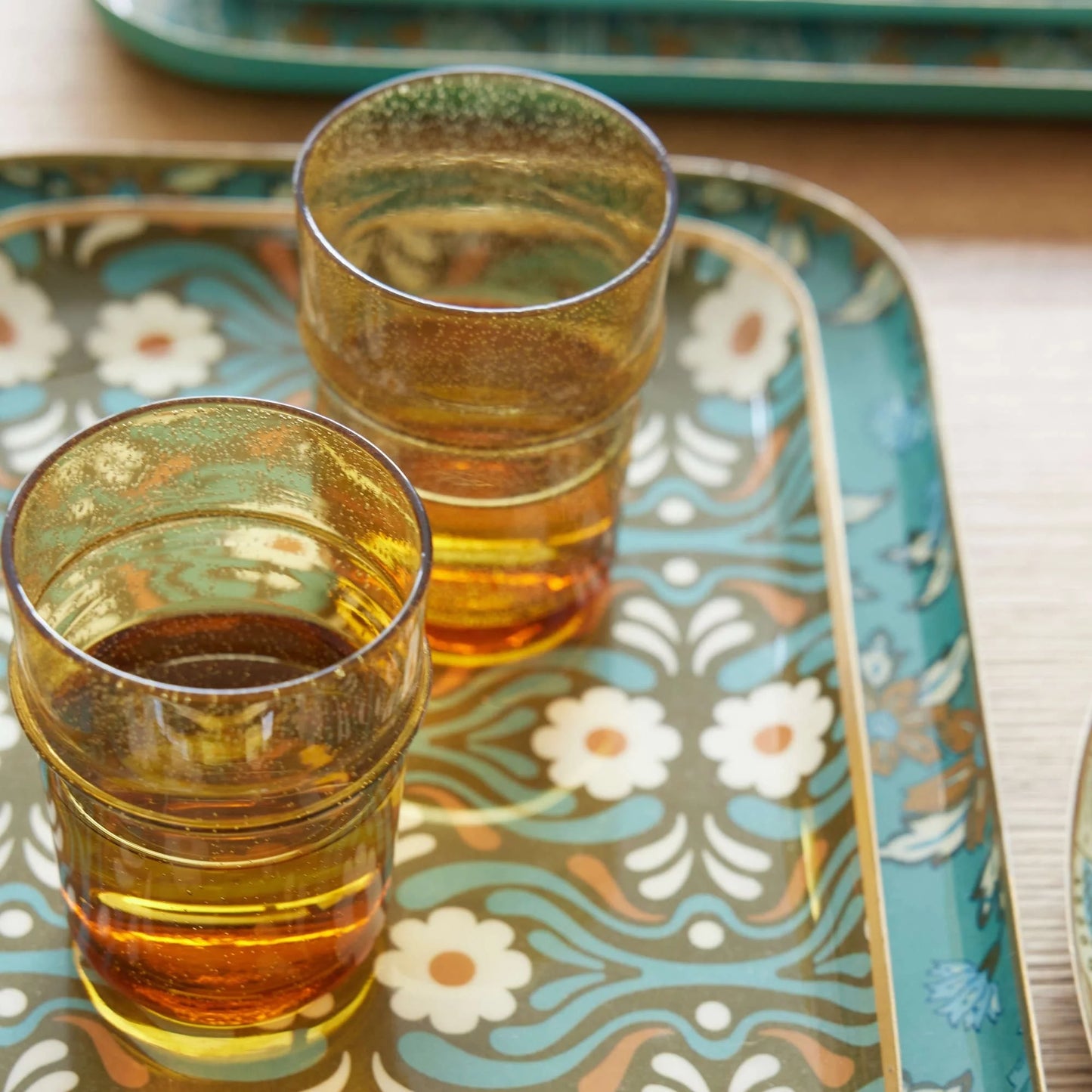 Plateau fleurs azur S