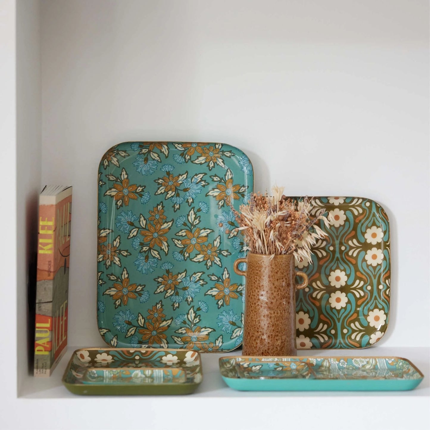 Plateau fleurs azur S