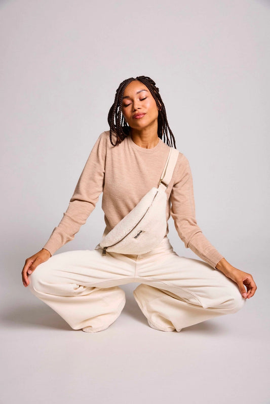 Sac banane teddy ivoire