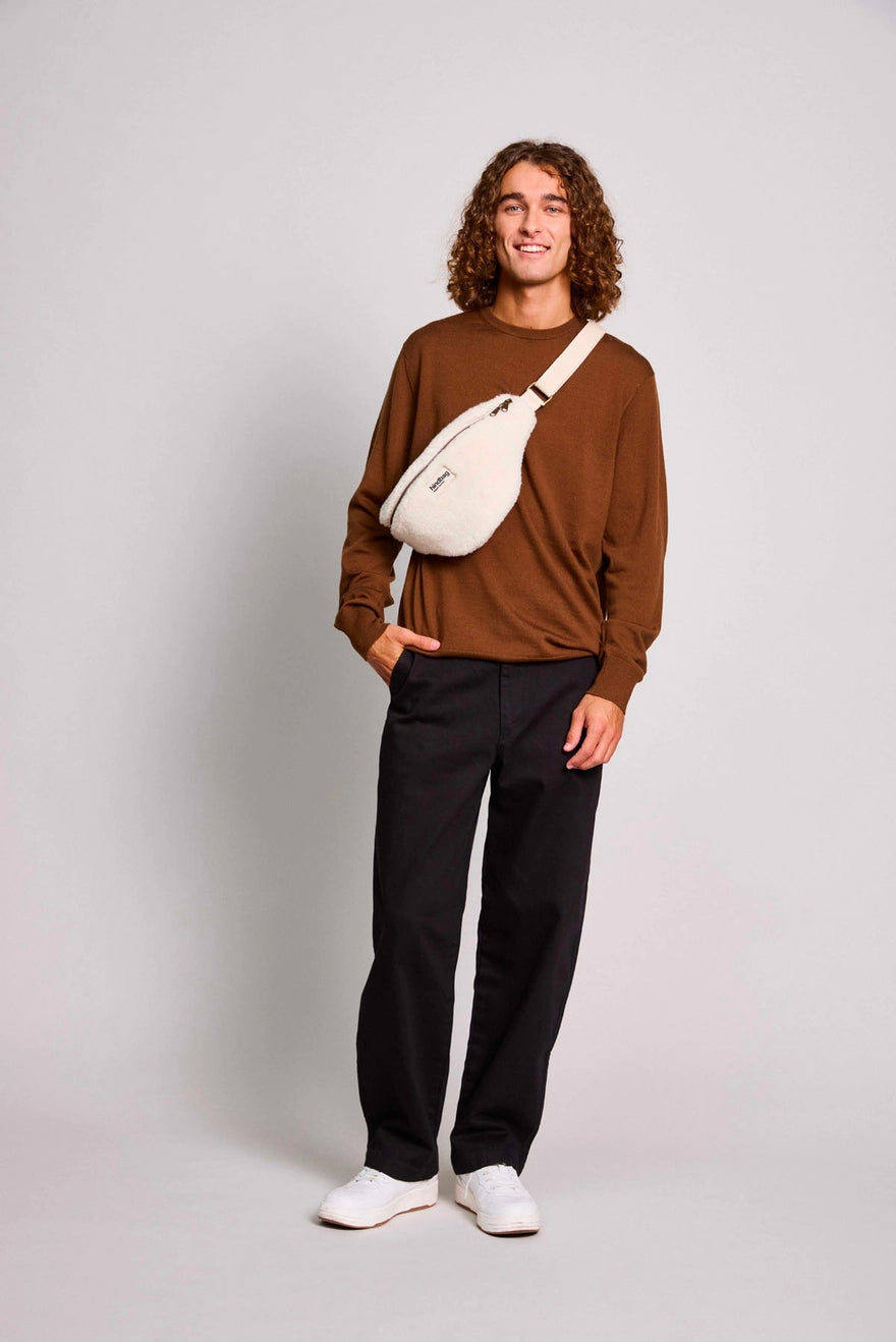 Sac banane teddy ivoire