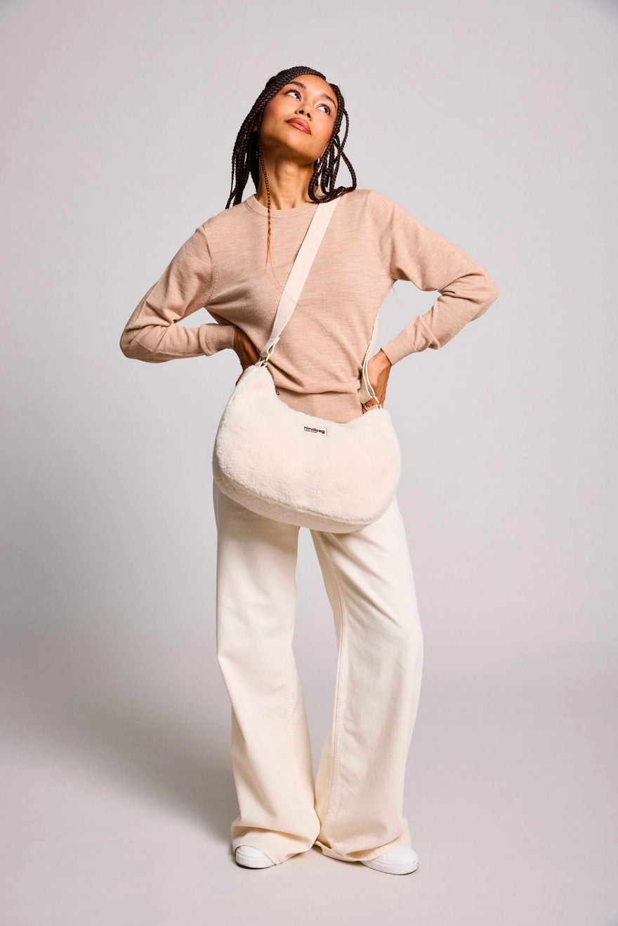 Sac bandoulière teddy ivoire