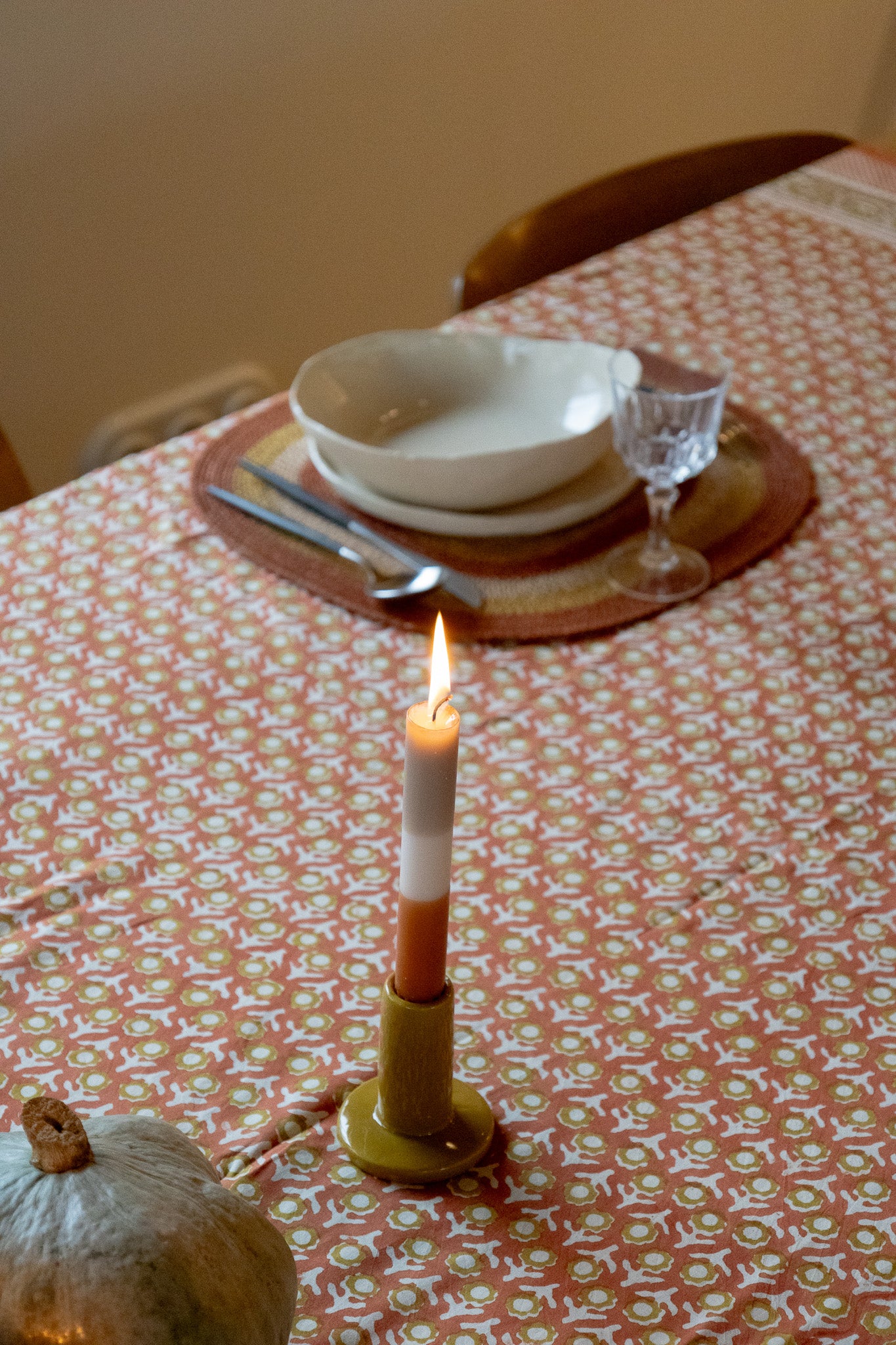 Nappe à motifs rouille / plusieurs tailles