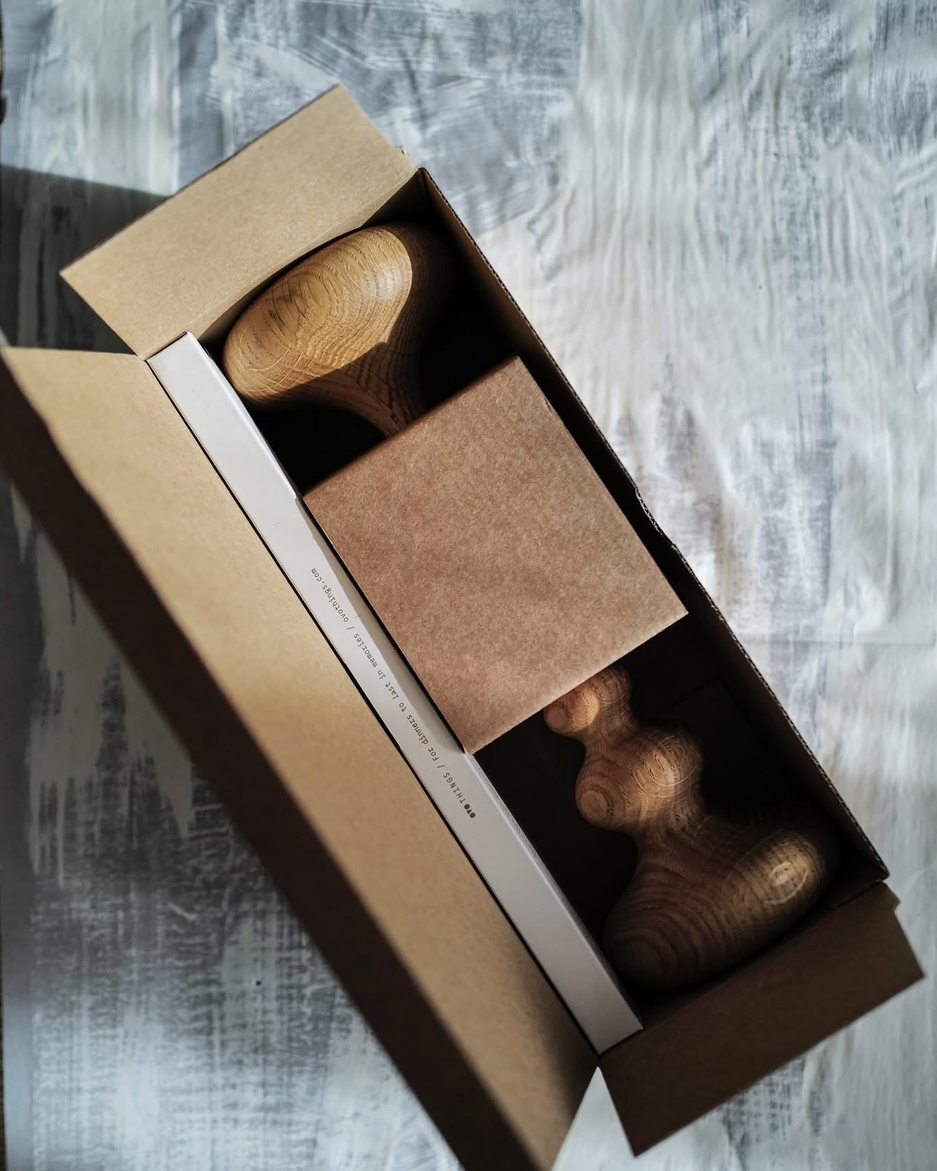 Bougeoir en bois bougie fine