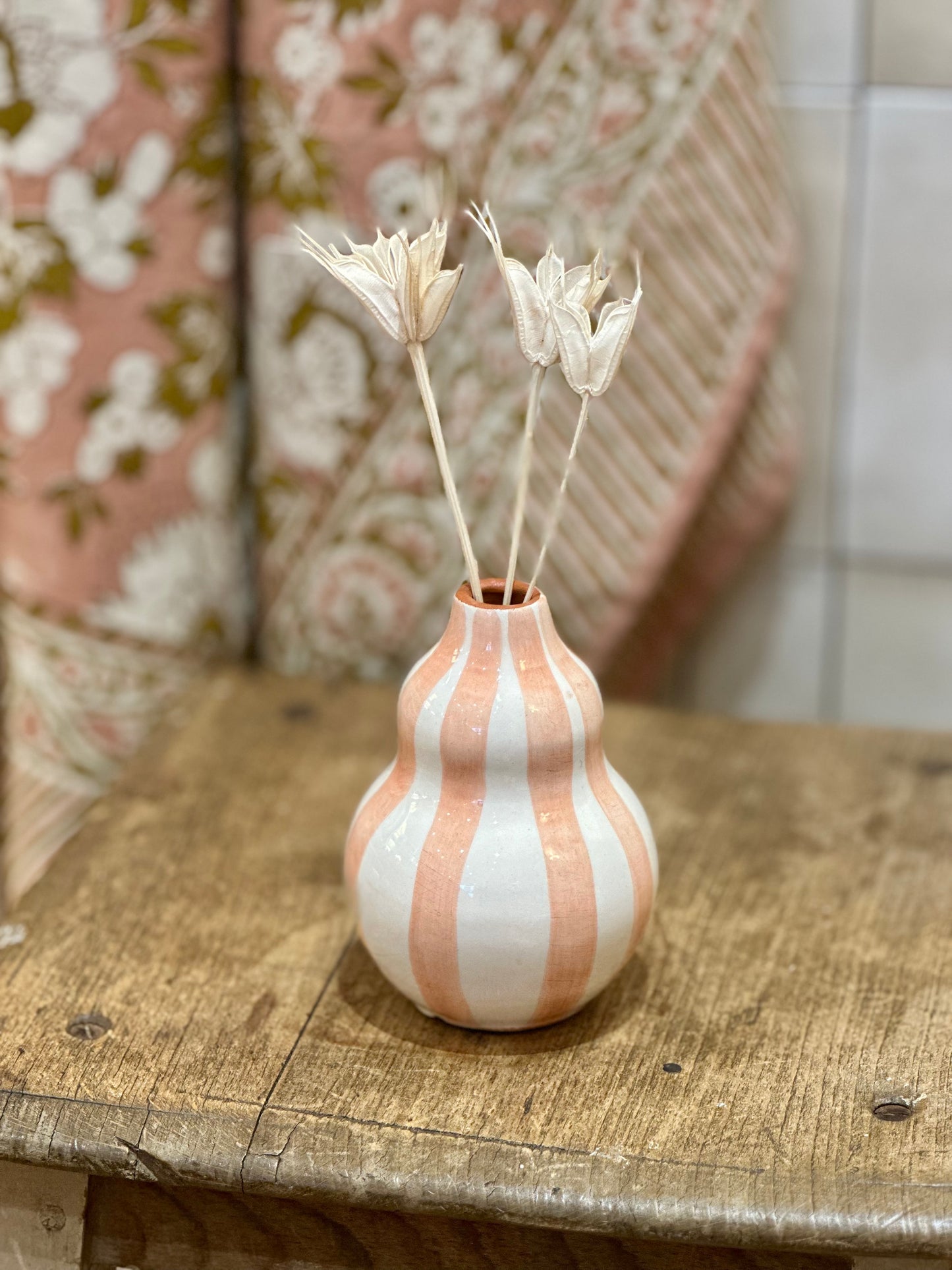 Vase vague terracotta S